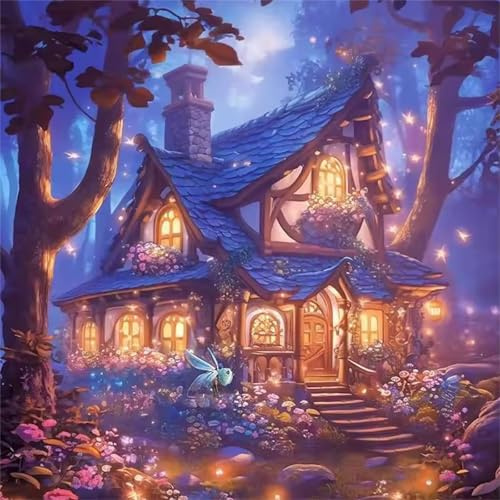 Jigsaw Puzzles 500 Pieces for Adults, puzzles for adults 500 Piece Beautiful Colourful Artwork, Challenging Puzzle Game for Family, Theme:Fairytale Cottage