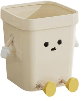 Generisch Niedlicher Mülleimer,Kreativer Cartoon Abfalleimer,Kunststoff Abfalleimer,Offener Abfallkorb für Toilette,Küche,Büro,Schlafzimmer,Wohnzimmer,20 x 20 x 28 cm (1PC)
