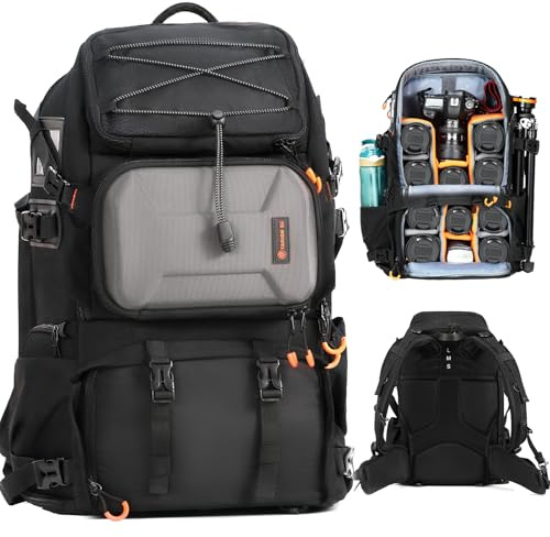 TARION Zaino Fotografico Grande per Fotocamera: Borsa Fotografica per Obiettivi Treppiede Laptop 17,3 Zaino Fotocamera Reflex Grande Capacità Viaggio Trekking Camping Pro PB02