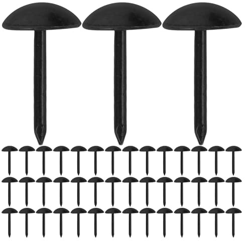 Yardenfun 300 Stück Polsternägel Schwarz 10mm Eisennägel Möbeldekornägel Vintage Sofa Ziernägel Holznägel für Möbel Türen Wände Heimdekoration