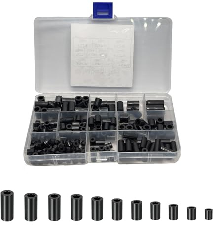 240 Stück Distanzhülsen Kunststoff Distanzhülsen M3、M4、M5、M6 Abstandshalter Kunststoff Rund Abstandshalter Wand Kunststoff Gummi Unterlegscheiben Kunststoff Unterlegscheiben Gummi Abstandshalter