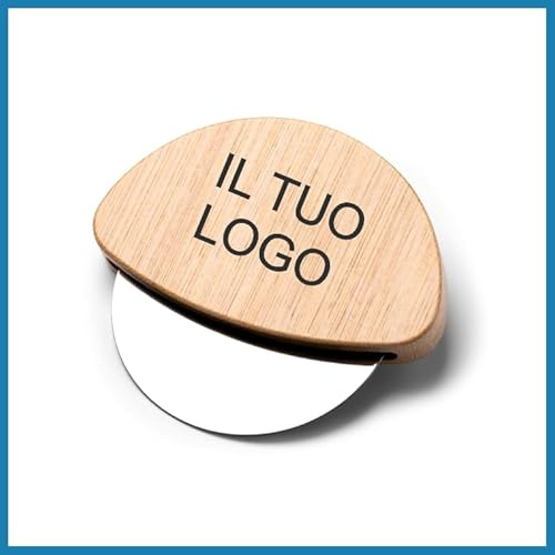 10 pz Rotella tagliapizza in Bamboo/Tagliapizza Personalizzato incisione Laser/Tagliapizza inciso/Astuccio in cartone compreso/Personalizzazione compresa