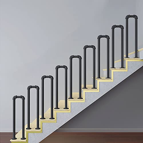 Corrimano angolare per scale in stile nordico, tubo quadrato bianco a forma di U, ideale per scale a L, scale a U, pianerottoli di scale a chiocciola e gradini angolati, facile da montare