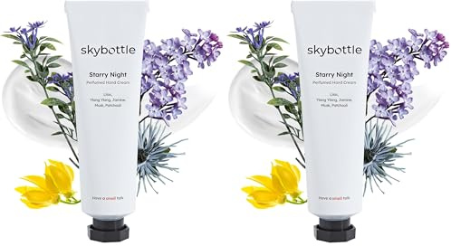 skybottle Crema per le mani, nutre le mani molto secche, lozione per le mani coreana, cura delle mani per donne e uomini, profumata con ylang ylang, gelsomino, profumo di muschio con burro di karité,