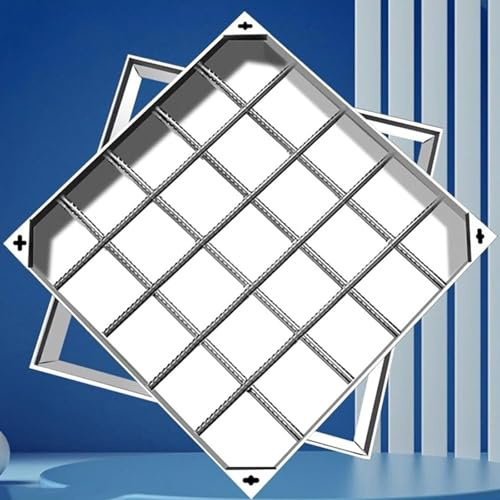 Copertura e telaio quadrato in acciaio inox – Coperchio per serbatoio settico da incasso per cortile, strada, scuola – durevole e affidabile