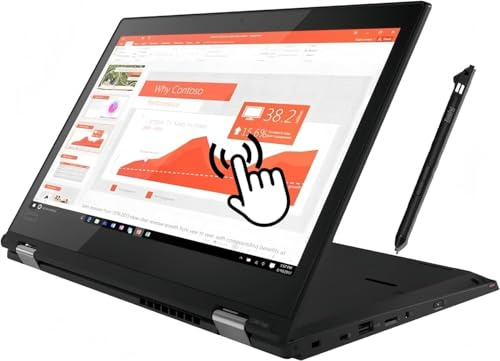 Lenovo ThinkPad L380 Yoga 2-in-1 Laptop, 13,3 Zoll FHD Touchscreen, Intel Core i5-8250U, 8 GB RAM, 256 GB SSD, QWERTY-Tastatur, Windows 11 Pro (Generalüberholt)