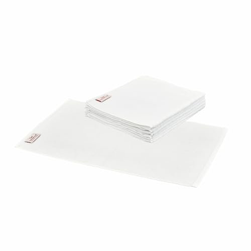 Carenesse Asciugamano per Ospiti, Facial compresses corto, confezione da 6, qualità professionale, 30 x 50 cm, 100% cotone, bianco, asciugamano per compresse