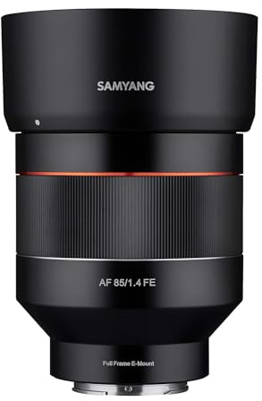 Samyang 85mm F1.4 Auto-Focus Telephoto Lens for Sony E-Mount - Compatible with Full Frame Mirrorless, High Resolution HR Glass, Weather-Sealed, Quiet DLSM Autofocus, Soft Bokeh, 77mm Filter