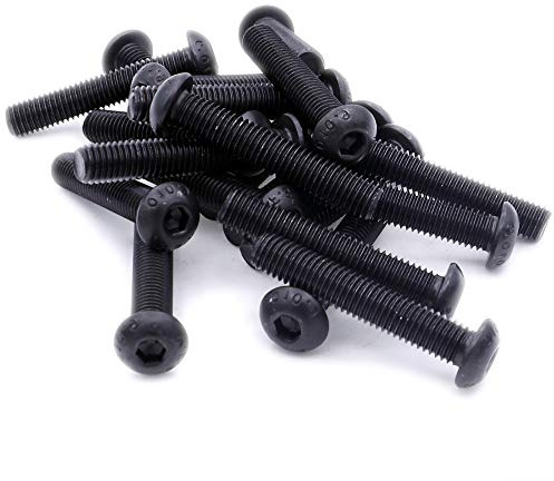 M5 (5 mm x 25 mm) Innensechskant-Maschinenschraube – schwarzer Stahl (20 Stück)