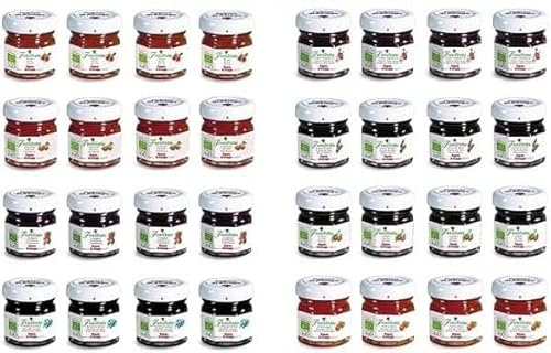 Rigoni Di Asiago - Confitures Assorties En 8 Saveurs, 32 Bocaux Verre À Portion Individuelle De 25 Grammes Chacun. Produit Typique Italien , G (Lot 1)