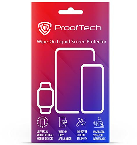ProofTech Liquid Glass Screen Protector | Covers up to 6 Devices | for All Smartphones Tablets and Watches | Phone Scratch and Crack Resistant