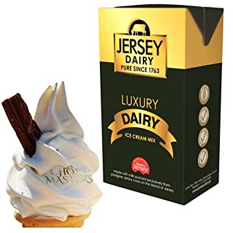 Ice Cream Mix - Soft Serve - Jersey Gold Luxury Ice Cream Mix- Superior Creamy Taste - Use At Home or Commercially - 1L