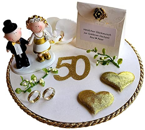 Geldgeschenk Verpackung Goldene Hochzeit Goldpaar, | personalisierte Geldverpackung, Geschenkverpackung