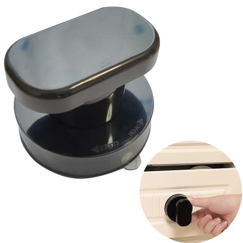 Maniglia per doccia per porta in vetro, maniglie a ventosa per porte scorrevoli, finestre, corrimano da parete per bagno e frigorifero, maniglie per cassetti non porosi (nero)