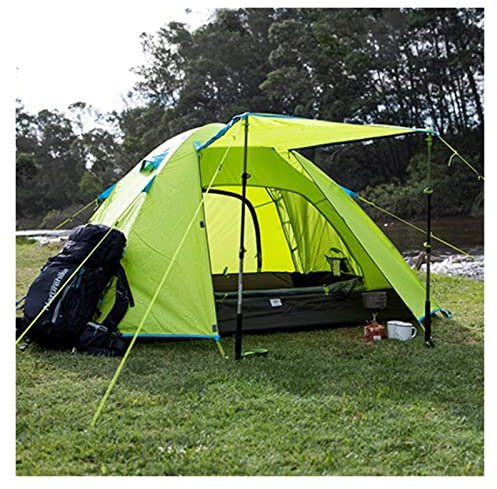 Pop up Camping Tent Double Tent Outdoor Camping Thick Rainproof 2 People 3-4 People Outdoor Beach Seaside Camping Picnic (Color : A)
