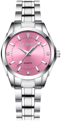 aswan watch Damen Analog Quarz Armbanduhr mit Edelstahlarmband, 3 Zeiger, 27mm Gehäusegröße