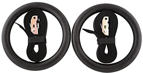 Gymnastikringe ABS Gymnastic Gym Fitness Ringe mit Riemen Schnallen Krafttraining Pull Ring Einrichten Haus Gymnastischer Ring (Color : Strap 38mm)