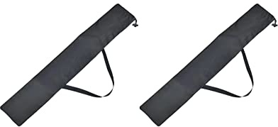 TGAHIUR 2-Pack Black Trekking Pole Bags - 28.3x4.7in, Durable Oxford, 44lb Capacity, Multipurpose Storage for Hiking Poles, Sports Gear & More