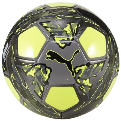 PUMA Rush - Palline da allenamento unisex, colore grigio scuro, lime elettrico, taglia 5, colore: nero
