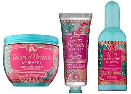 TESORI D'ORIENTE Pflegeset Ayurveda: Handcreme, Bodycreme & EDT