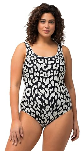 Ulla Popken Badeanzug Alice, Softliner, Dg, Leo Traje de baño de una Sola Pieza Mujer (Pack de 1)
