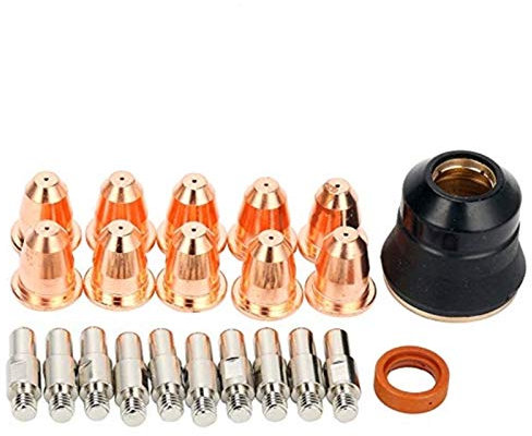 MIFANI Düse Elektrode LÖTPISTOLE Plasma Elektrode PR0110 Spitze 0,8 PD0116-08 Schutzkappe PC0116 Diffusor PE0106 Verbrauchsmaterialien for Trafimet S45 Brenner