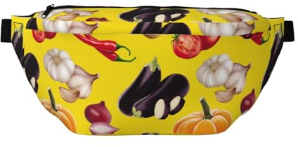 Grand sac banane pour homme et femme – Sac de voyage tendance pour pommes de terre et légumes – Sac de ceinture pour femme et homme avec sangle réglable