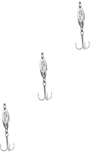 HANABASS 3St Angelköder mit Drillingen Fischköder mit Gewichtsdesign Angeln mit besonderem Köder gravierte Angelhaken personalisierte Angelköder Angelstecker Köder für Gitarrenpicks