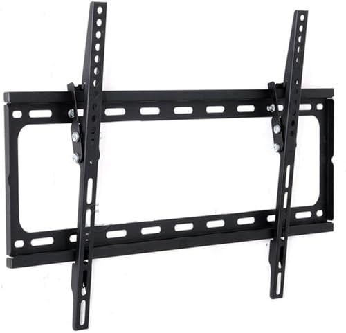 Ultra Slim TV Wall Bracket Mount for 26-55 inchs LCD LED Plasma TVs, Low Profile Tilt TV Wall Mount up to VESA 400x400mm, 50kg Weight Capacity with Spring Locking System (Black)