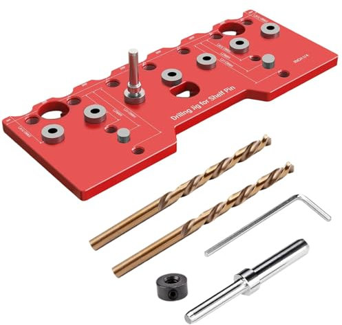 Localisateur de guide de perçage - Perçage de goupilles d'étagère en aluminium 2 en 1, outils de menuiserie pour percer | Charnière de serrage de goupille d'étagère, outil d'ange