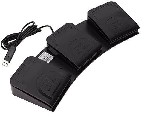 Phefop Clavier Programmable MIDI à Triple Pédale avec Large Disposition pour Plus de Confort, adapté à la Transcription, Pédale de Jeu pour //OS