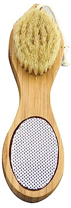ELAYARD Cepillo Exfoliante de Pies para Limpiar y Quitar Durezas, Piedra Pómez, Madera y Papel Abrasivo, Baño