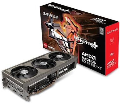 sapphire technology Nitro+ AMD Radeon RX 9060 XT Gaming OC, 16GB Dual HDMI-DP