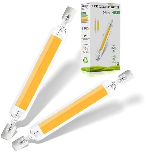 Aseoacc R7S LED-Lampe 118mm (20W) dimmbar | 360° Licht | ersetzt 200W Halogen | 30.000h Lebensdauer | 2000 lm (Naturweiß 4500 K, 2 Stk. 118mm)