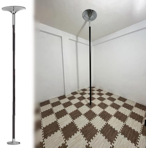 Barre de Pole Dance Barre de Pole Dance Rotative de 45 mm pour la Maison et L'intérieur, Barre de Strip-Tease Portable et Rotative, Adaptée aux Appartements, Barre(Black,2.3-2.86 m (7.5-9.4 ft))