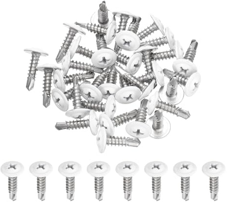 QUARKZMAN Selbstschneidende Schrauben M4.2x16mm Edelstahl 30 Stück | Rundkopf Phillips-Schlitz Bohrschrauben, Linsenkopf Blechschrauben Kreuzschlitz