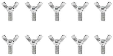 Schmetterlingsflügelschrauben, Flügelmuttern, 10 Stück M5 Schmetterlingsschrauben aus Edelstahl, handgedrehte Befestigungselemente(M5*35mm)