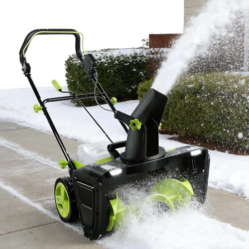 CUTANGELAR Professionelle Schneefräse Mit 40-V-Lithium-Ionen-Akku. Räumt Eine 50 cm Breite Schneise Und Wirft Den Schnee Bis Zu 7,5 M Weit – Perfekt Für Gewerbegrundstücke Und Lange Einfahrten.