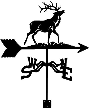 Hirsch-Wetterfahne, Wetterfahne für Garten, Metall-Wetterfahne, Konstruktion, Outdoor, Bauernhof, Windrichtungsanzeiger, Dachdekoration, professionelles Messwerkzeug, Garten, Hof, einfach