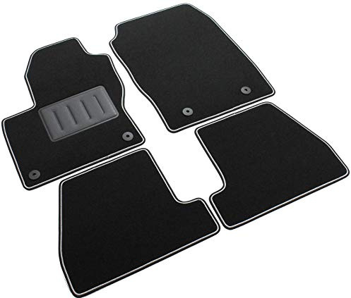 Il Tappeto Auto SPRINT01305 - Alfombrilla para Coche, Negra, Antideslizante, Borde Bicolor, talonera de Goma Reforzada, para Focus III 2011>2015, restyling 2015>