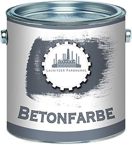 Lausitzer Farbwerke Betonfarbe SEIDENMATT Mahagonibraun RAL 8016 Braun Traditionelle Fassadenfarbe für mineralische Untergründe (Stein Mauer Beton Fassade Putz Zement) streichen & versiegeln (5 L)