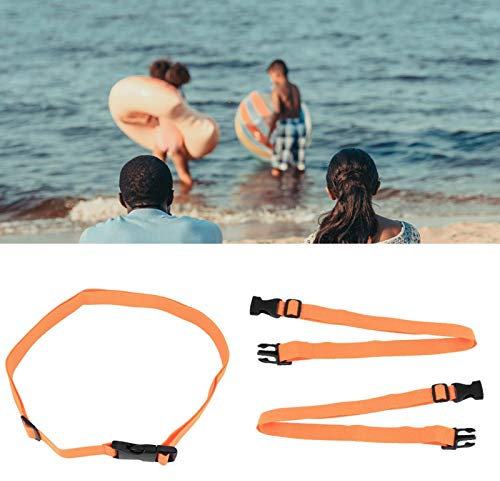 Accessoire de bouée de Sauvetage, Connexion de Ceinture Fixe de bouée de Sauvetage, Sangle fermement Fine, légère et Portable avec 3 pièces pour la Natation(Orange)
