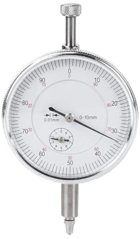 Messuhr Messuhr 0–10 mm, 0,01 mm Genauigkeit, metrisches Messgerät, Messgerät, hochpräzises Instrumentenwerkzeug, Mechanische Messuhr Sondenanzeige Zifferblatt Test Dial Test Indicator