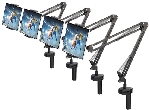 Callstel iPadhalterung: Universal-Tablet-Halterung bis 12,9 / 32,7 cm mit Schwenkarm 4er-Set (Tablet-Halterungen Schreibtisch, Flexible Tablet-Halterung)
