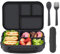 Amathley Lunch Box Kids,Bento Box Adult,Leakproof Lunch Containers for Adults/Kids/Toddler,1200ML-4 Compartments Bento Boxes with Utensil,Microwave & Dishwasher & Freezer Safe