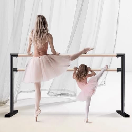 jiajulashou123 Ballettstange Freistehend Ballett Barre mit 4 rutschfesten Gummipolstern Strapazierfähig Tanzstange Tanzstange für Kinder Erwachsene Stützstange für Körperdehnung (120 * 60 * 105cm)