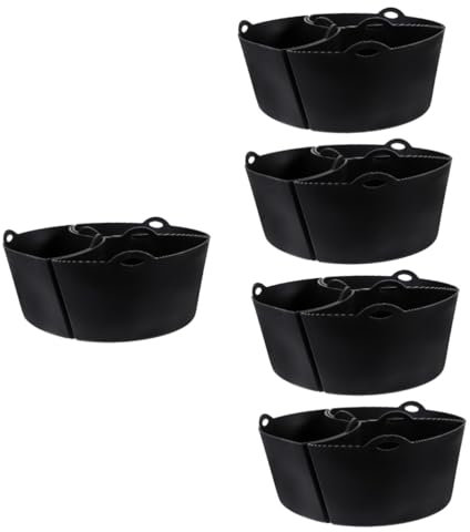 Amosfun 5 Piezas forro de olla de cocción lenta accesorios cocinita Revestimiento desmontable inserto de cocina reutilizable divisor de olla de cocción lenta gel de sílice