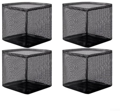 Lot de 4 pots de fleurs réutilisables en maille pour plantes aquatiques et terrestres pour parterres de jardin (carrés)