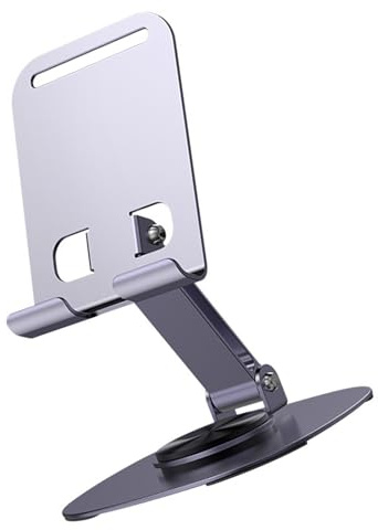 Zeiwohndc Cellphone Dock Foldable Tabletop Phone Cradle Holder Angles Height Adjustable Phone Tablet Stand Rotating Rotating Phone Mount For Office