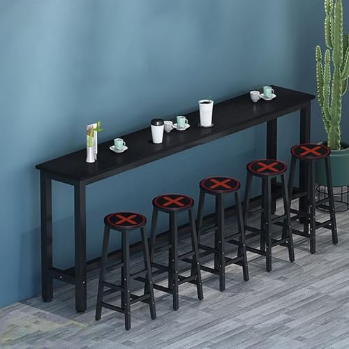 Tavolo da bar industriale stretto rustico console cucina isola mobili salvaspazio piano di lavoro per esterni giardino pub